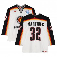 Tomas Martinec Team Germany Fanatics Authentic Game-Used #32 White Nike Jersey from the 2004 World Cup of Hockey