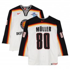 Robert Müller Team Germany Fanatics Authentic Game-Used #80 White Nike Jersey from the 2004 World Cup of Hockey