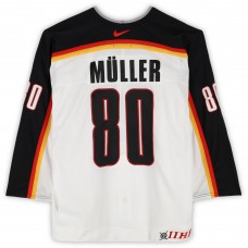 Robert Müller Team Germany Fanatics Authentic Game-Used #80 White Nike Jersey from the 2004 World Cup of Hockey