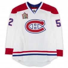 Mathieu Darche Montreal Canadiens Fanatics Authentic Player-Issued #52 White Reebok Jersey vs. Calgary Flames on February 20, 2011 - NHL Heritage Classic