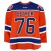 Ben Betker Edmonton Oilers Fanatics Authentic Player-Issued #76 Orange Reebok Jersey vs. Winnipeg Jets on October 23, 2016 - NHL Heritage Classic