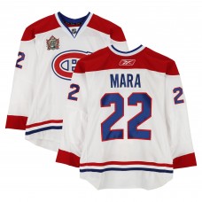 Paul Mara Montreal Canadiens Fanatics Authentic Practice-Used #22 White Reebok Jersey vs. Calgary Flames on February 20, 2011 - NHL Heritage Classic - Worn During Warm-Ups