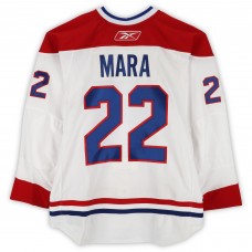 Paul Mara Montreal Canadiens Fanatics Authentic Practice-Used #22 White Reebok Jersey vs. Calgary Flames on February 20, 2011 - NHL Heritage Classic - Worn During Warm-Ups