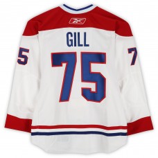 Hal Gill Montreal Canadiens Fanatics Authentic Practice-Used #75 White Reebok Jersey vs. Calgary Flames on February 20, 2011 - NHL Heritage Classic - Worn During Warm-Ups