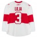 Andreas Lilja Detroit Red Wings Fanatics Authentic Practice-Used #3 White Reebok Jersey vs. Chicago Blackhawks on January 1, 2009 - NHL Winter Classic - Worn During Warm-Ups