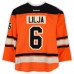 Andreas Lilja Philadelphia Flyers Fanatics Authentic Practice-Used #6 Orange Reebok Jersey vs. New York Rangers on January 2, 2012 - NHL Winter Classic - Worn During Warm-Ups