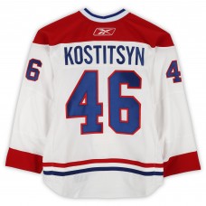 Andrei Kostitsyn Montreal Canadiens Fanatics Authentic Practice-Used #46 White Reebok Jersey vs. Calgary Flames on February 20, 2011 - NHL Heritage Classic - Worn During Warm-Ups