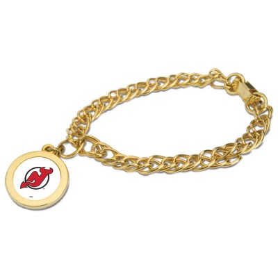 New Jersey Devils Gold Charm Bracelet