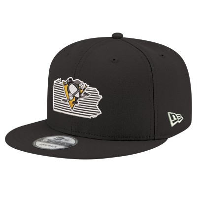 Бейсболка Pittsburgh Penguins New Era Black State Pride 9FIFTY