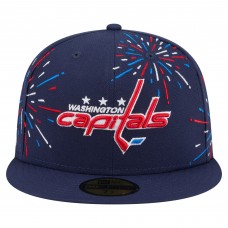 Бейсболка Washington Capitals New Era Navy Americana Fireworks 59FIFTY Бейсболка Washington Capitals New Era Navy Americana Fireworks 59FIFTY