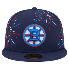 Бейсболка Boston Bruins New Era Navy Americana Fireworks 59FIFTY