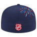 Бейсболка Boston Bruins New Era Navy Americana Fireworks 59FIFTY
