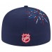 Бейсболка Chicago Blackhawks New Era Navy Americana Fireworks 59FIFTY