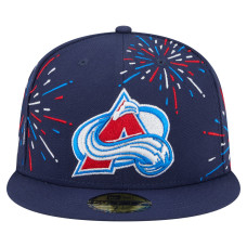 Бейсболка Colorado Avalanche New Era Navy Americana Fireworks 59FIFTY Бейсболка Colorado Avalanche New Era Navy Americana Fireworks 59FIFTY