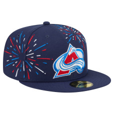 Бейсболка Colorado Avalanche New Era Navy Americana Fireworks 59FIFTY Бейсболка Colorado Avalanche New Era Navy Americana Fireworks 59FIFTY