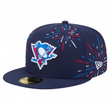 Бейсболка Pittsburgh Penguins New Era Navy Americana Fireworks 59FIFTY