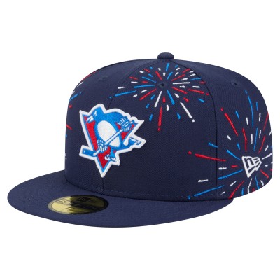 Бейсболка Pittsburgh Penguins New Era Navy Americana Fireworks 59FIFTY