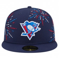 Бейсболка Pittsburgh Penguins New Era Navy Americana Fireworks 59FIFTY