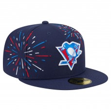Бейсболка Pittsburgh Penguins New Era Navy Americana Fireworks 59FIFTY
