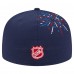 Бейсболка New Jersey Devils New Era Navy Americana Fireworks 59FIFTY