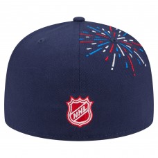 Бейсболка New York Rangers New Era Navy Americana Fireworks 59FIFTY Бейсболка New York Rangers New Era Navy Americana Fireworks 59FIFTY