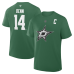 Dallas Stars Jamie Benn Fanatics Kelly Green Captain Authentic Stack Name & Number T-Shirt