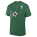 Dallas Stars Jamie Benn Fanatics Kelly Green Captain Authentic Stack Name & Number T-Shirt