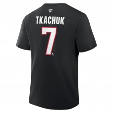Ottawa Senators Brady Tkachuk Fanatics Black Authentic Stack Name & Number T-Shirt Ottawa Senators Brady Tkachuk Fanatics Black Authentic Stack Name & Number T-Shirt
