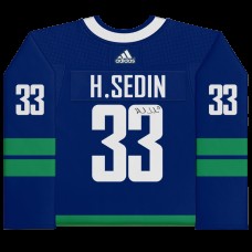Henrik Sedin Vancouver Canucks Autographed Fanatics Authentic Blue Alternate adidas Authentic Jersey