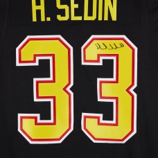 Henrik Sedin Vancouver Canucks Autographed Fanatics Authentic Black Alternate adidas Authentic Jersey