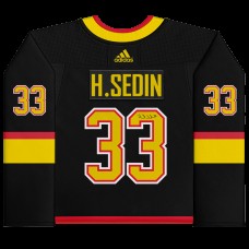 Henrik Sedin Vancouver Canucks Autographed Fanatics Authentic Black Alternate adidas Authentic Jersey