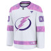 Именная джерси Tampa Bay Lightning Fanatics White 2024 Hockey Fights Cancer Practice