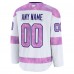 Джерси Seattle Kraken Fanatics White 2024 Hockey Fights Cancer Custom Practice