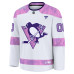 Именная джерси Pittsburgh Penguins Fanatics White 2024 Hockey Fights Cancer Practice