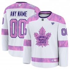 Джерси Toronto Maple Leafs Fanatics White 2024 Hockey Fights Cancer Custom Practice Джерси Toronto Maple Leafs Fanatics White 2024 Hockey Fights Cancer Custom Practice