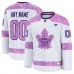 Джерси Toronto Maple Leafs Fanatics White 2024 Hockey Fights Cancer Custom Practice