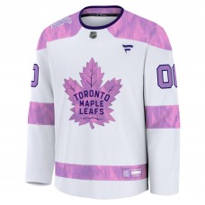Джерси Toronto Maple Leafs Fanatics White 2024 Hockey Fights Cancer Custom Practice Джерси Toronto Maple Leafs Fanatics White 2024 Hockey Fights Cancer Custom Practice