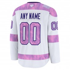 Джерси Toronto Maple Leafs Fanatics White 2024 Hockey Fights Cancer Custom Practice Джерси Toronto Maple Leafs Fanatics White 2024 Hockey Fights Cancer Custom Practice