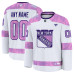 Именная джерси New York Rangers Fanatics White 2024 Hockey Fights Cancer Practice