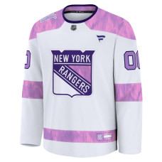 Именная джерси New York Rangers Fanatics White 2024 Hockey Fights Cancer Practice