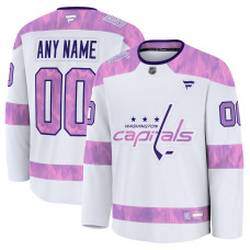 Именная джерси Washington Capitals Fanatics White 2024 Hockey Fights Cancer Practice