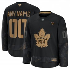 Джерси Toronto Maple Leafs Fanatics Black 2024 Military Appreciation Custom Practice