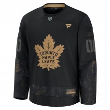 Джерси Toronto Maple Leafs Fanatics Black 2024 Military Appreciation Custom Practice