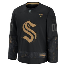 Джерси Seattle Kraken Fanatics Black 2024 Military Appreciation Custom Practice