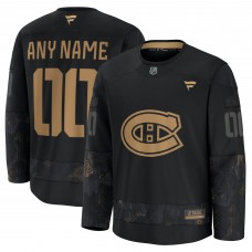 Джерси Montreal Canadiens Fanatics Black 2024 Military Appreciation Custom Practice