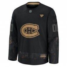 Джерси Montreal Canadiens Fanatics Black 2024 Military Appreciation Custom Practice