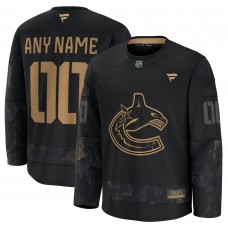 Джерси Vancouver Canucks Fanatics Black 2024 Military Appreciation Custom Practice