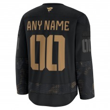 Джерси Vancouver Canucks Fanatics Black 2024 Military Appreciation Custom Practice
