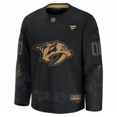 Джерси Nashville Predators Fanatics Black 2024 Military Appreciation Custom Practice