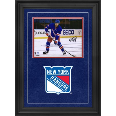KAndre Miller New York Rangers Autographed Fanatics Authentic Deluxe Framed 8 x 10 NHL Debut Photograph